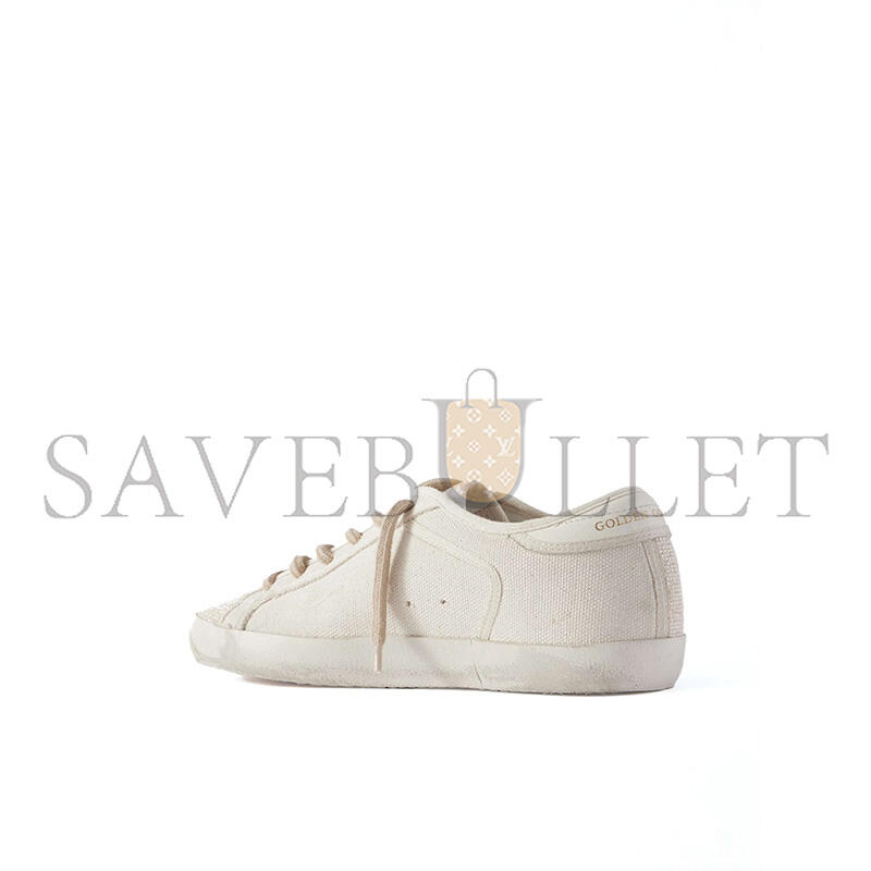 GOLDEN GOOSE SUPER-STAR LEATHER-TRIMMED BEADED CANVAS SNEAKERS GWF00101.F007301.60338